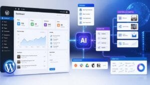 WordPress Automation with AI tools and connected workflow processes